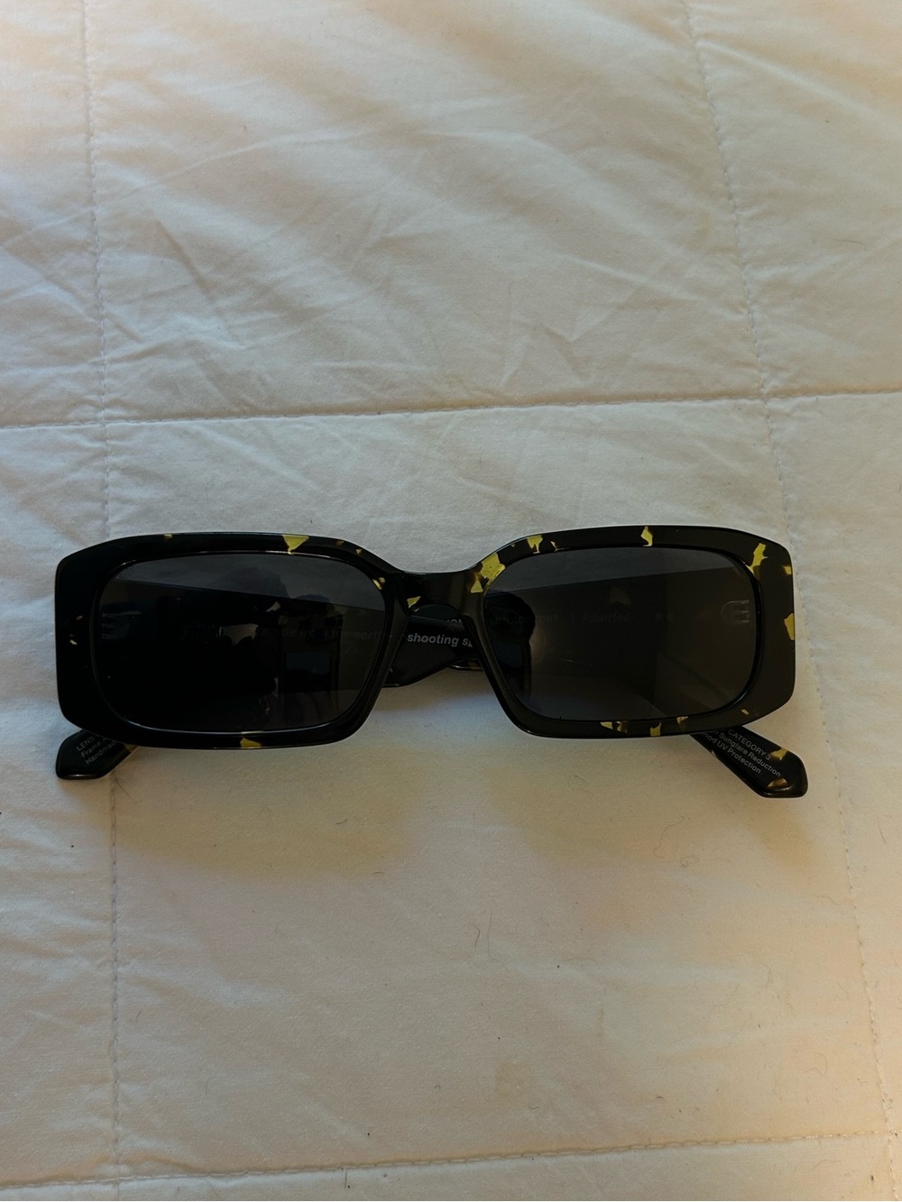 Sito Inner Vision Limeade Tort Polarized Rectangle Sunglasses Black Tortoise